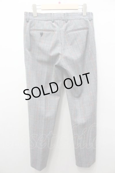 画像3: Black by VANQUISH パンツ.グレンチェックタイトスラックス /グレー/S O-21-12-27-051-Bl-pa-YM-ZT216 (3)