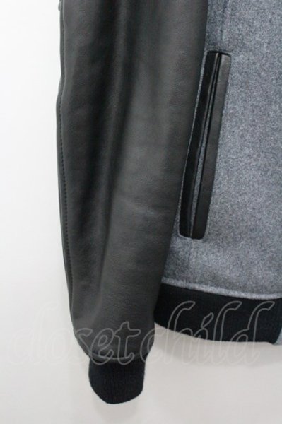 画像3: GALLIS ADDICTION ジャケット.ラムレザー切り替えメルトン /グレーｘブラック/3 O-21-12-29-026-ET-ja-YM-ZT-ML019 (3)
