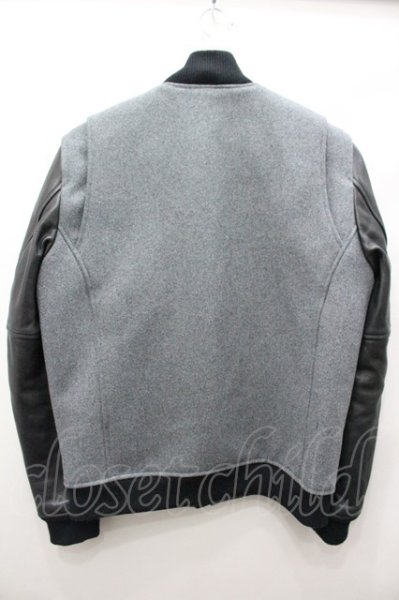 画像4: GALLIS ADDICTION ジャケット.ラムレザー切り替えメルトン /グレーｘブラック/3 O-21-12-29-026-ET-ja-YM-ZT-ML019 (4)