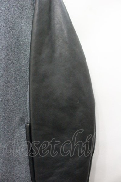 画像5: GALLIS ADDICTION ジャケット.ラムレザー切り替えメルトン /グレーｘブラック/3 O-21-12-29-026-ET-ja-YM-ZT-ML019 (5)