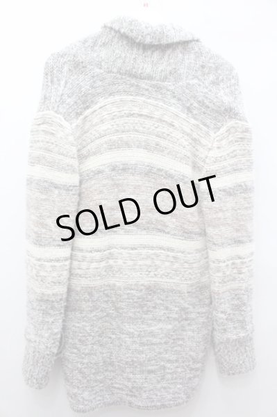 画像4: NO ID. コート.3GAWグラデーションニットショール /アイボリー/1 O-22-01-05-035-NO-ou-YM-ZT-ML002 (4)