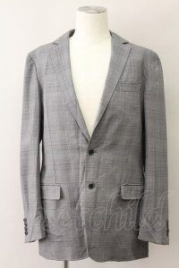 【WINTERセール】DESIGNWORKS ジャケット.チェックテーラード /グレー/48 T-22-01-12-003-DE-ja-KN-ZT317