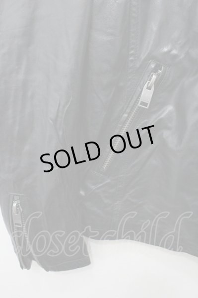 画像3: JACKROSE ジャケット.ゴートレザーシングルライダース /ブラック/4 O-22-01-18-018-JA-ja-YM-ZT-ML001 (3)