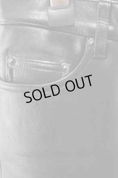 画像4: Moonage Devilment(清春) パンツ.PT-カウレザースリムストレート /ブラック/01 S-22-01-19-1008-Mo-pa-KN-ZT392 (4)