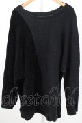 【WINTERセール】NO ID. BLACK ニット.切替ドルマンスリーブプルオーバー /ブラック/1 T-22-01-20-007-NO-to-KN-ZT317