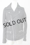 【SALE】NO ID. ジャケット.フェイクスエードWライダース /ブラック/2 T-22-01-26-009-NO-ja-KN-ZT025