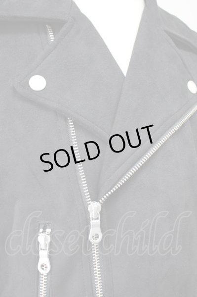 画像3: NO ID. ジャケット.フェイクスエードWライダース /ブラック/2 T-22-01-26-009-NO-ja-KN-ZT025 (3)