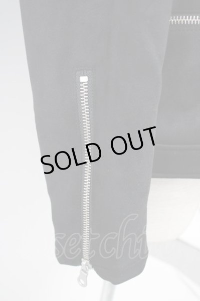 画像4: NO ID. ジャケット.フェイクスエードWライダース /ブラック/2 T-22-01-26-009-NO-ja-KN-ZT025 (4)