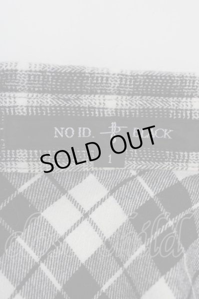 画像5: NO ID.BLACK シャツ.クレイジーチェックカットオフSH /ブラック/1 T-22-01-27-006-NO-sh-ET-ZT241 (5)