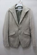 【WINTERセール】BUFFALO BOBS ジャケット.COZZA-CHEVRON(コッザシェブロン)ツイードイタリアンカラー /ベージュ/1 O-22-01-27-034-BU-pa-YM-ZT258