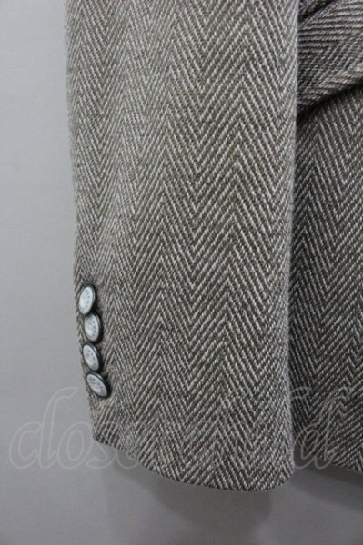 画像2: BUFFALO BOBS ジャケット.COZZA-CHEVRON(コッザシェブロン)ツイードイタリアンカラー /ベージュ/1 O-22-01-27-034-BU-pa-YM-ZT258 (2)