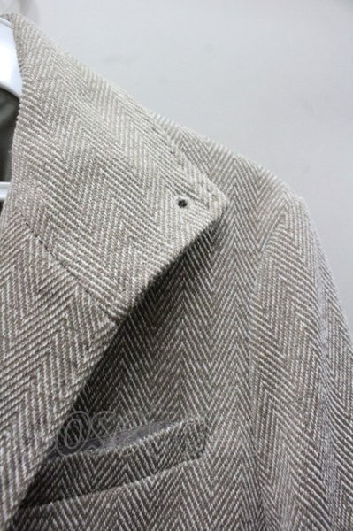 画像4: BUFFALO BOBS ジャケット.COZZA-CHEVRON(コッザシェブロン)ツイードイタリアンカラー /ベージュ/1 O-22-01-27-034-BU-pa-YM-ZT258 (4)