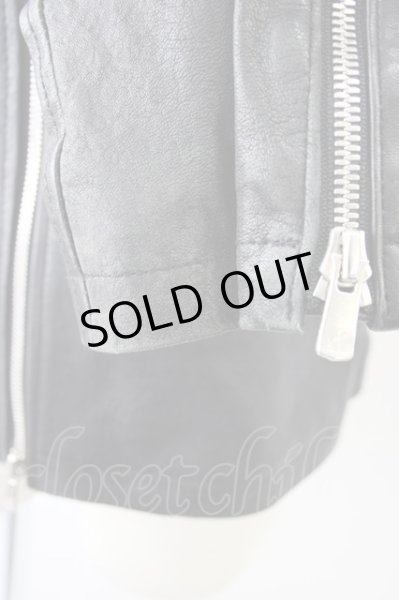 画像5: NO ID. ジャケット.ラムベジタブルレザーWライダース /ブラック/2 T-22-02-08-001-NO-ja-NA-ZT-ML001 (5)