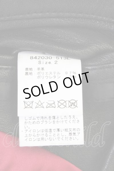 画像8: NO ID. ジャケット.ラムベジタブルレザーWライダース /ブラック/2 T-22-02-08-001-NO-ja-NA-ZT-ML001 (8)