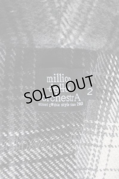 画像8: million dollar orchestra コート.PLAID GOWN /ブラック/2 T-22-02-25-008-MI-ja-KN-ZT-M102 (8)