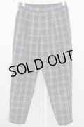 【SALE】MR.OLIVE パンツ.TRチェックストレッチテーパードイージー /ブラック/S T-22-03-30-011-MR-pa-NA-ZT273