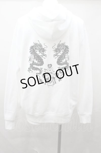 画像4: NieR CLOTHINGパーカー.龍プリント裏起毛 /ホワイト/XL O-22-04-30-055-SE-to-YM-ZT275 (4)