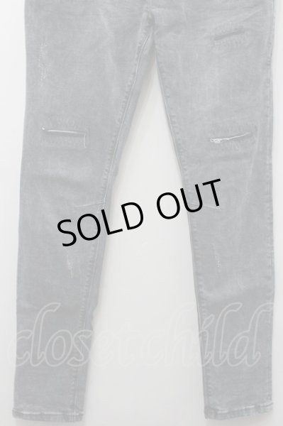 画像3: JURY BLACK パンツ.ステッチダメージスキニー /ブラック/L O-22-05-16-076-JU-pa-YM-ZT327 (3)