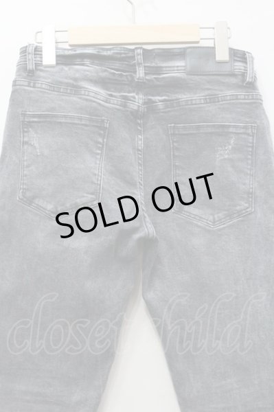 画像5: JURY BLACK パンツ.ステッチダメージスキニー /ブラック/L O-22-05-16-076-JU-pa-YM-ZT327 (5)