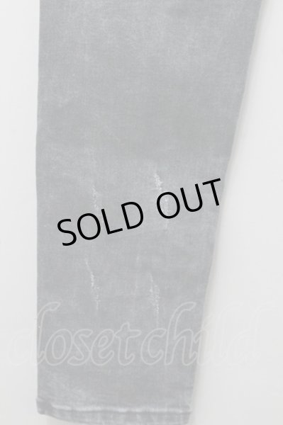 画像6: JURY BLACK パンツ.ステッチダメージスキニー /ブラック/L O-22-05-16-076-JU-pa-YM-ZT327 (6)