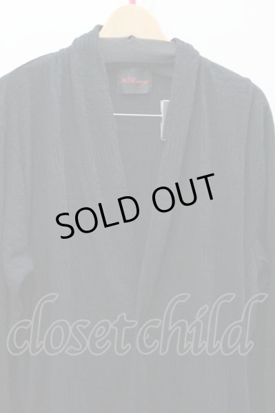 画像2: Wrouge カーディガン.ジャガード織りロング /ブラック/L O-22-05-16-009-Wr-to-YM-ZT333 (2)