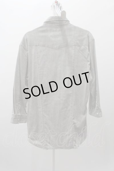 画像5: Black by VANQUISH シャツ.六分袖ストレッチウエスタン /グレー/M O-22-05-30-002-Bl-sh-YM-ZT267 (5)