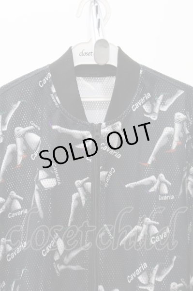 画像2: CavariA ジャケット.メッシュ総柄MA-1 /ブラック/46 O-22-05-30-038-Ca-ja-YM-ZT335 (2)