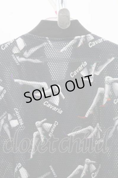 画像4: CavariA ジャケット.メッシュ総柄MA-1 /ブラック/46 O-22-05-30-038-Ca-ja-YM-ZT335 (4)