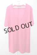 【SALE】Roshell Ｔシャツ.Vネック /ピンク/M S-22-06-05-1013-Ro-ts-KN-ZT238