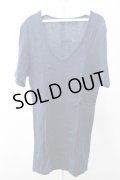 【SALE】NO ID. Tシャツ.Vネック /ブルー/2 S-22-06-05-1021-NO-ts-KN-ZT300