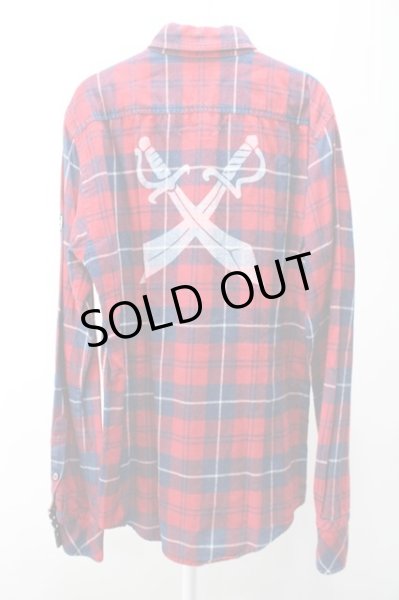 画像2: GUILD PRIME シャツ.チェックバックプリント /レッド/1 S-22-06-05-1029-GU-sh-KN-ZT310 (2)