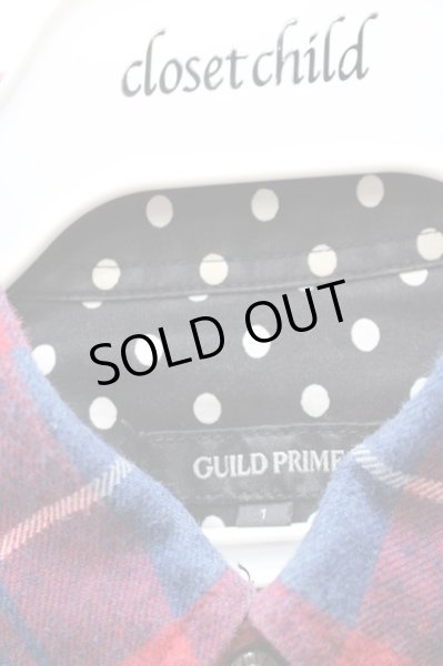 画像3: GUILD PRIME シャツ.チェックバックプリント /レッド/1 S-22-06-05-1029-GU-sh-KN-ZT310 (3)