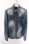 【WINTERセール】GOSTAR DE FUGA シャツ. Imitation デニムシャツ /インディゴ/44 O-22-06-07-068-GO-sh-YM-ZT382