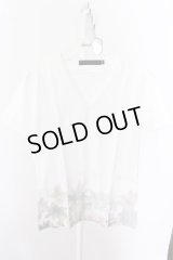 FUGA Tシャツ.MARCIALE グラデーションフラワー /ホワイト/44 O-22-06-07-077-FU-ts-YM-ZT369
