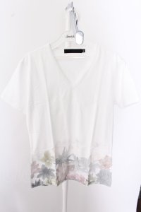 【SALE】FUGA Tシャツ.MARCIALE グラデーションフラワー /ホワイト/44