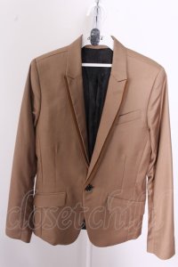 【SALE】FUGA ジャケット.Elite べロア切り替えテーラード /ベージュ/44