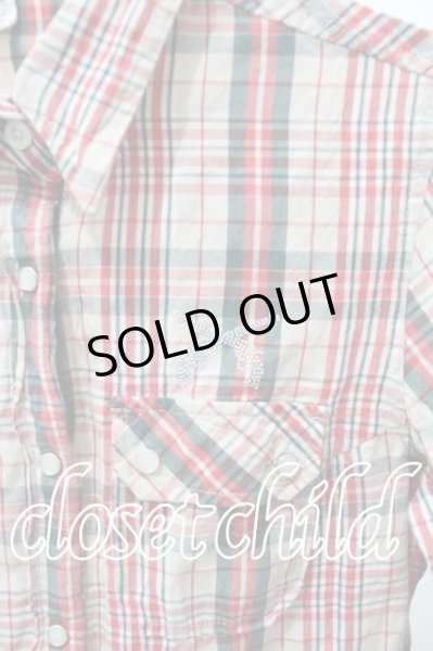 画像2: roar ワンピース.“PISTOL" SWAROVSKIシャツ /レッドｘアイボリー/0 O-22-06-15-016-ro-to-YM-ZT321 (2)