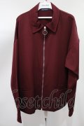 【WINTERセール】minority ジャケット.ジップアップオフショルシャツ /ボルドー/L O-22-06-22-020-ET-ja-YM-ZT319
