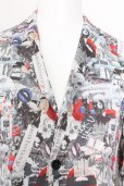 画像2: 【セール】JURY BLACK ジャケット.総柄シャツ /パターン/M O-22-06-26-019-JU-ja-YM-ZT319 (2)