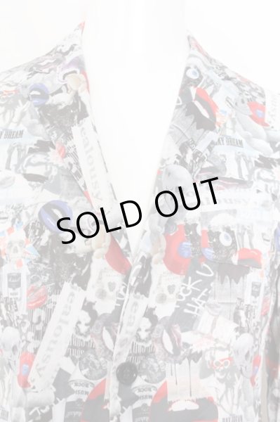 画像2: JURY BLACK ジャケット.総柄シャツ /パターン/M O-22-06-26-019-JU-ja-YM-ZT319 (2)