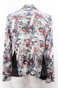 画像6: 【セール】JURY BLACK ジャケット.総柄シャツ /パターン/M O-22-06-26-019-JU-ja-YM-ZT319