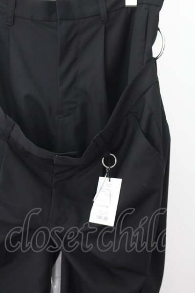 画像2: A'GEM9 パンツ.レイヤードスラックス /ブラック/M O-22-06-27-050-ET-pa-YM-ZT223 (2)