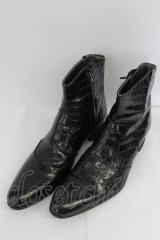 【SALE】5351pour les Hommes ブーツ.クロコ型押し /ブラック/46 T-22-06-29-026-53-sho-KN-ZT1000