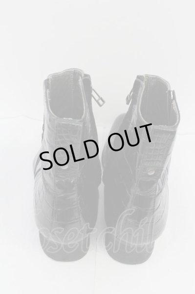 画像2: 5351pour les Hommes ブーツ.クロコ型押し /ブラック/46 T-22-06-29-026-53-sho-KN-ZT1000 (2)