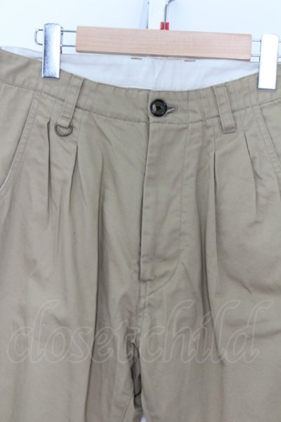 画像3: MENTAL(清春) パンツ.タックショートチノ /ベージュ/00 O-22-06-30-048-ET-pa-YM-ZT322 (3)