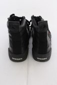 画像2: 【SALE】DIESEL スニーカー.ジップディテールレザーハイカット【現在買取対象外】 /ブラック/EUR43 T-22-07-01-008-DI-za-KN-ZT1000 (2)