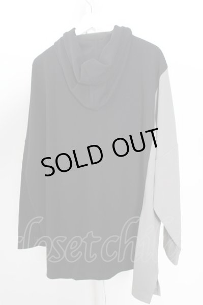 画像3: KMK(KINGLY MASK) カーディガン.バイカラーフーデッドガウン /ブラックｘチャコール/F O-22-07-18-009-KM-to-YM-ZT335 (3)