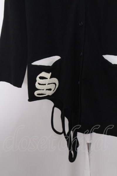 画像3: Stud. カーディガン.ニットワッペンブロークン /ブラック/F O-22-07-24-031-St-to-YM-ZT356 (3)