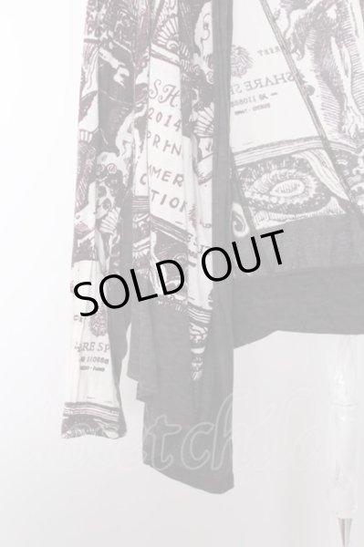 画像3: SHARE SPIRIT カーディガン.サタンプリント /ワインｘグレイ/S O-22-07-24-033-SH-to-YM-OS (3)