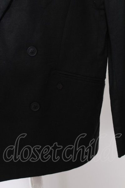 画像4: Regius Evolution ジャケット.リネン混ダブルボタン【現在買取対象外】 /ブラック/1 O-22-07-24-038-Re-ja-YM-ZT365 (4)